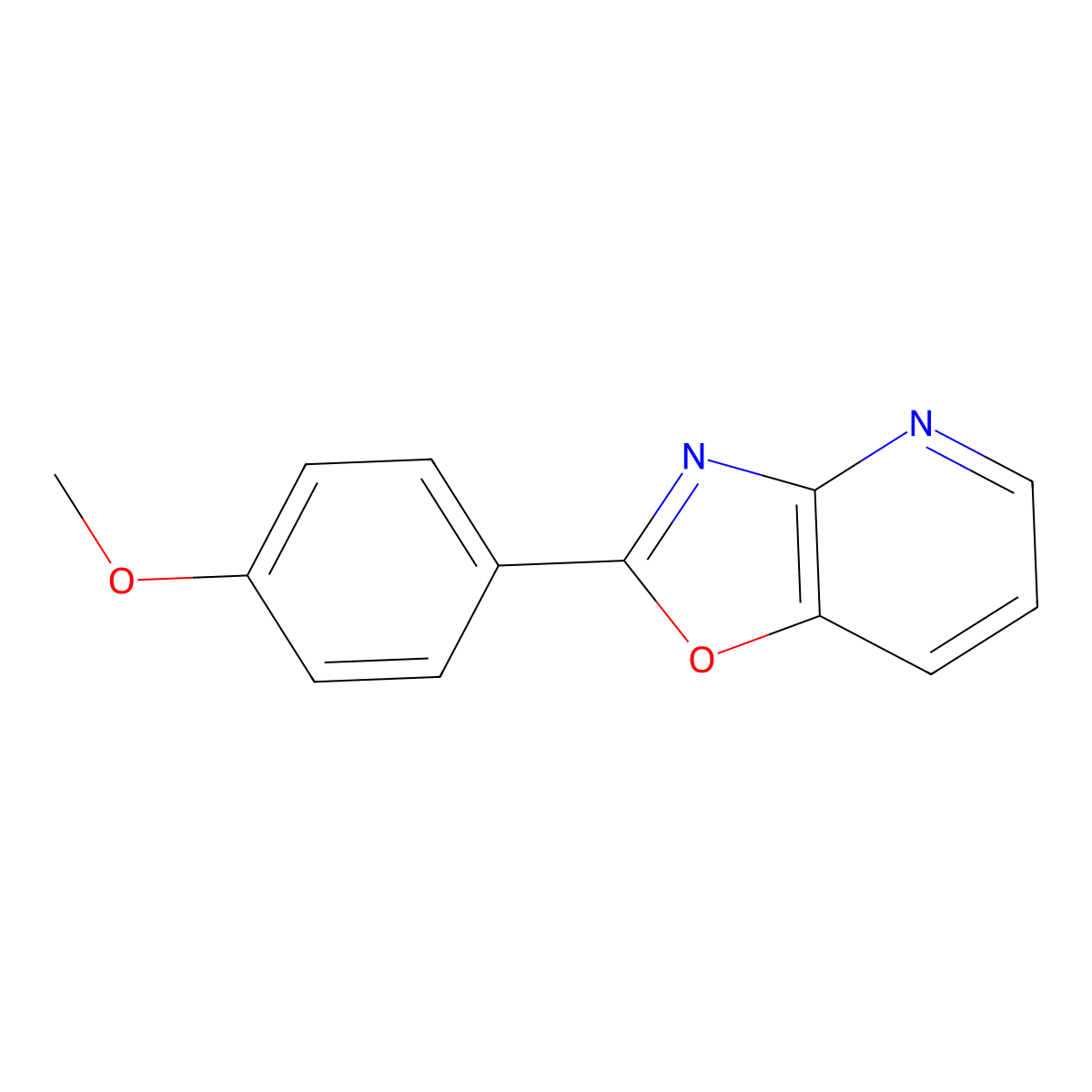 2-(4-Methoxyphenyl)oxazolo[4,5-b]pyridine molecular structure, CAS 52333-46-7