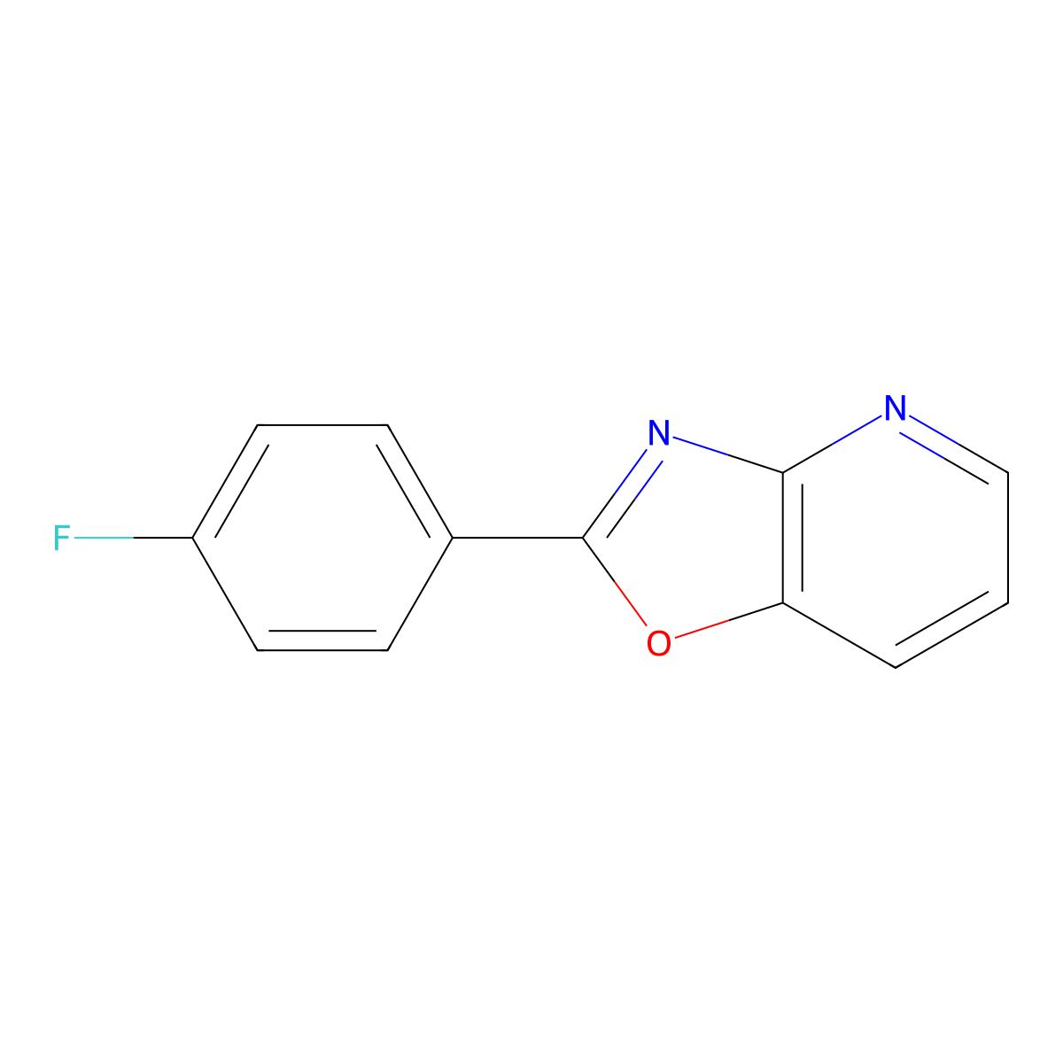 2-(4-Fluorophenyl)oxazolo[4,5-b]pyridine molecular structure, CAS 52333-47-8