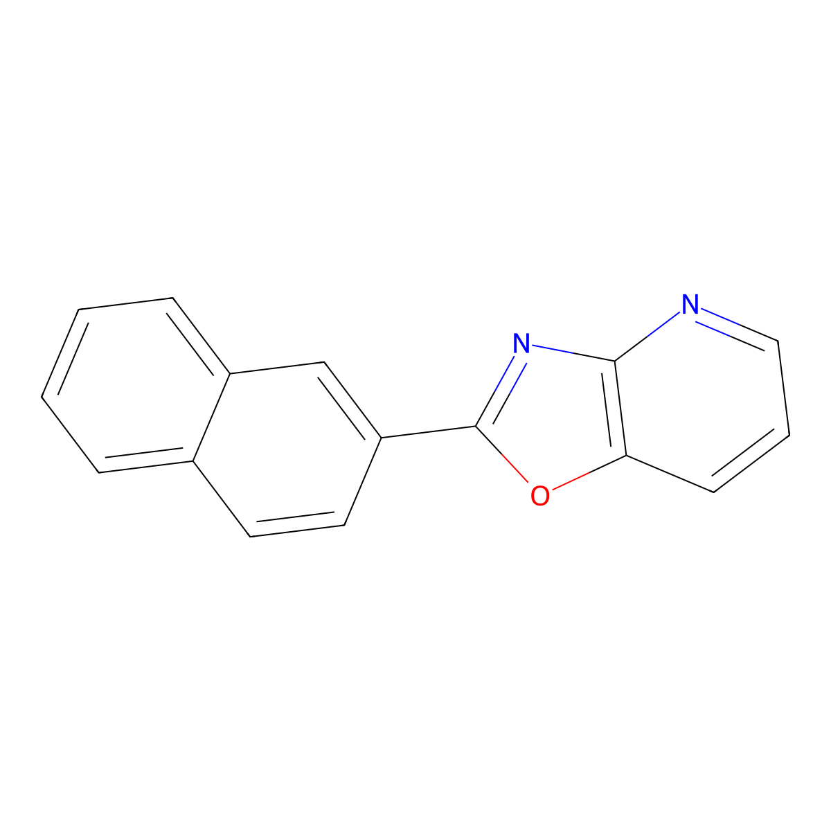 2-(2-Naphthyl)[1,3]oxazolo[4,5-b]pyridine molecular structure, CAS 52333-50-3