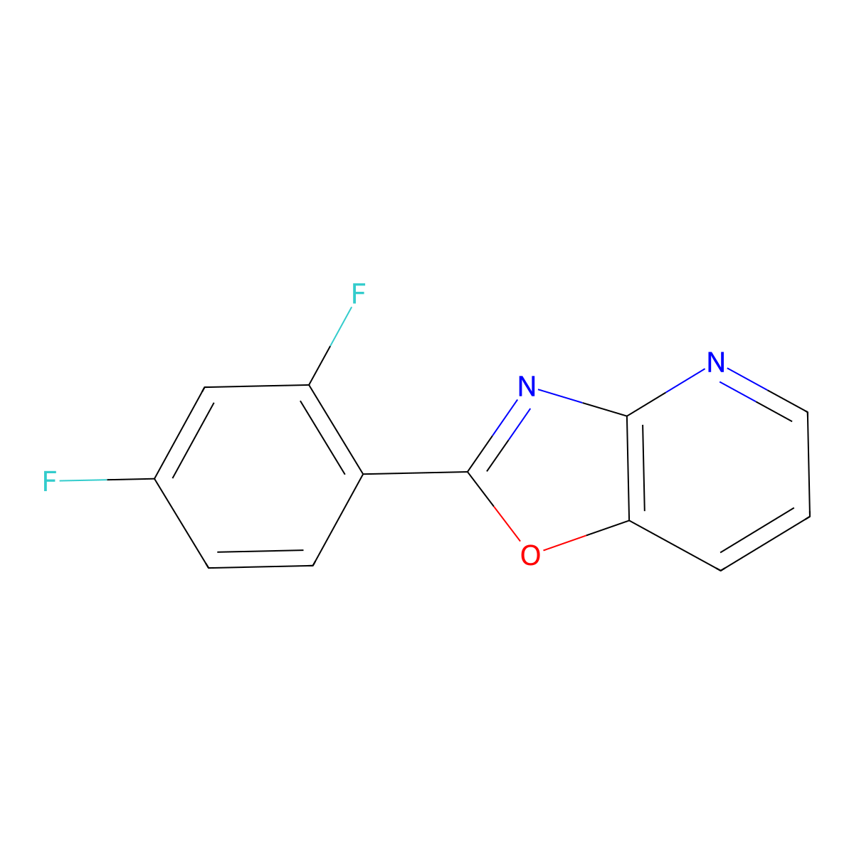 2-(2,4-Difluorophenyl)oxazolo[4,5-b]pyridine molecular structure, CAS 52333-52-5