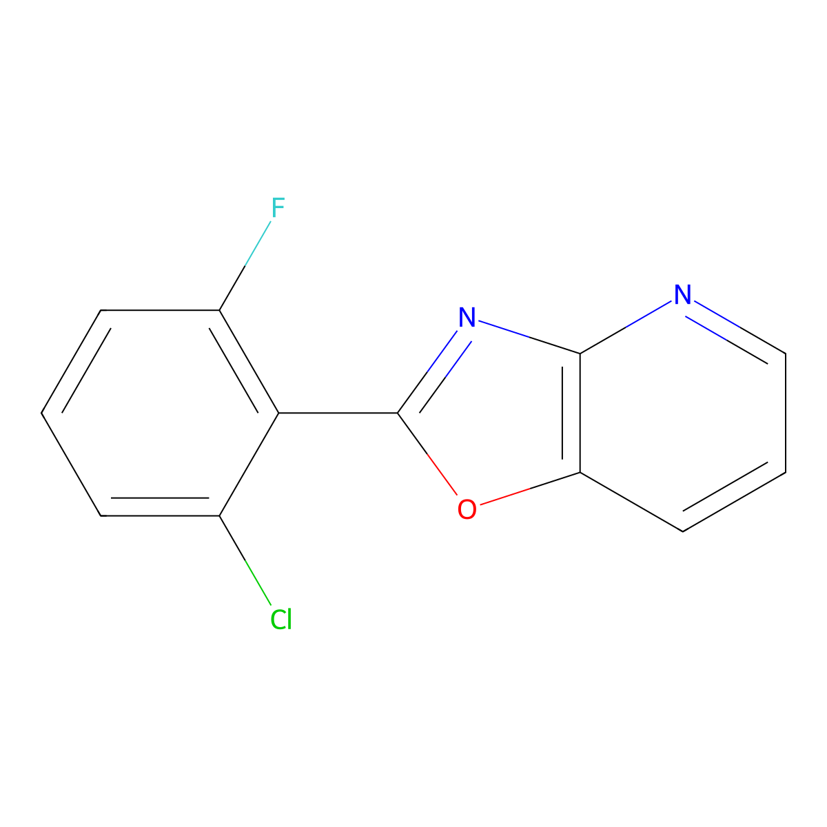 2-(2-Chloro-6-fluorophenyl)oxazolo[4,5-b]pyridine molecular structure, CAS 52333-55-8
