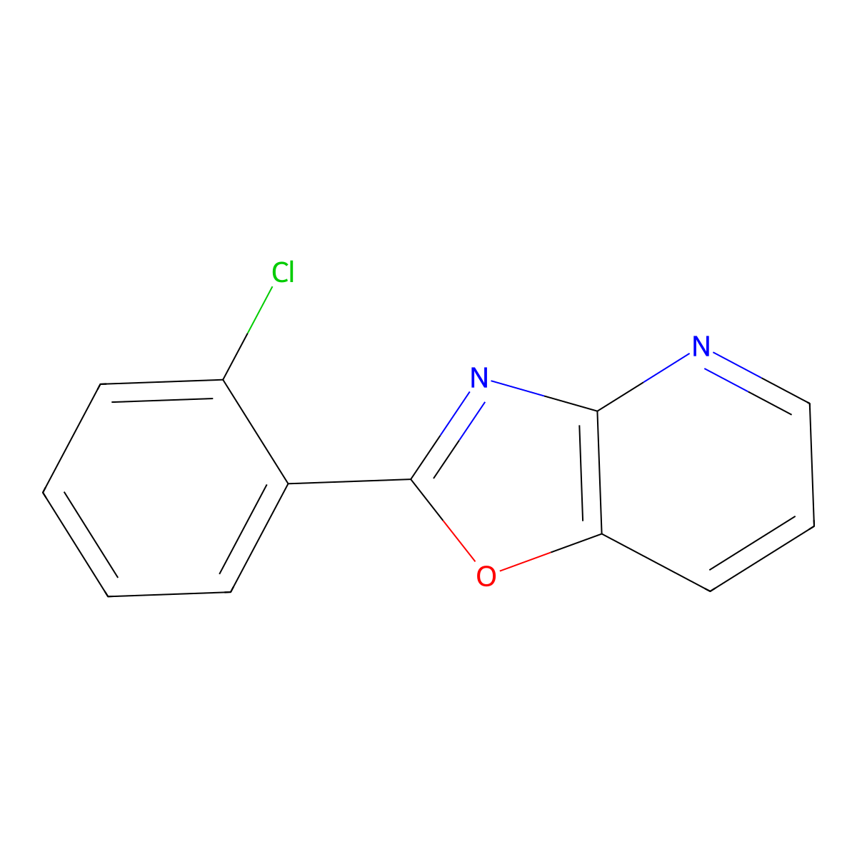 2-(2-Chlorophenyl)oxazolo[4,5-b]pyridine molecular structure, CAS 52333-57-0
