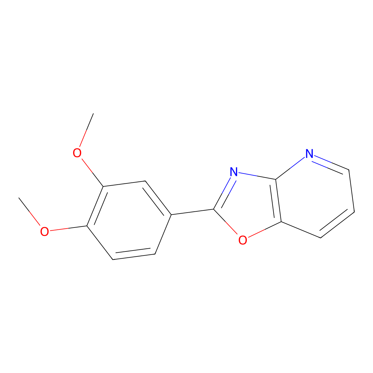 2-(3,4-Dimethoxyphenyl)oxazolo[4,5-b]pyridine molecular structure, CAS 52333-58-1