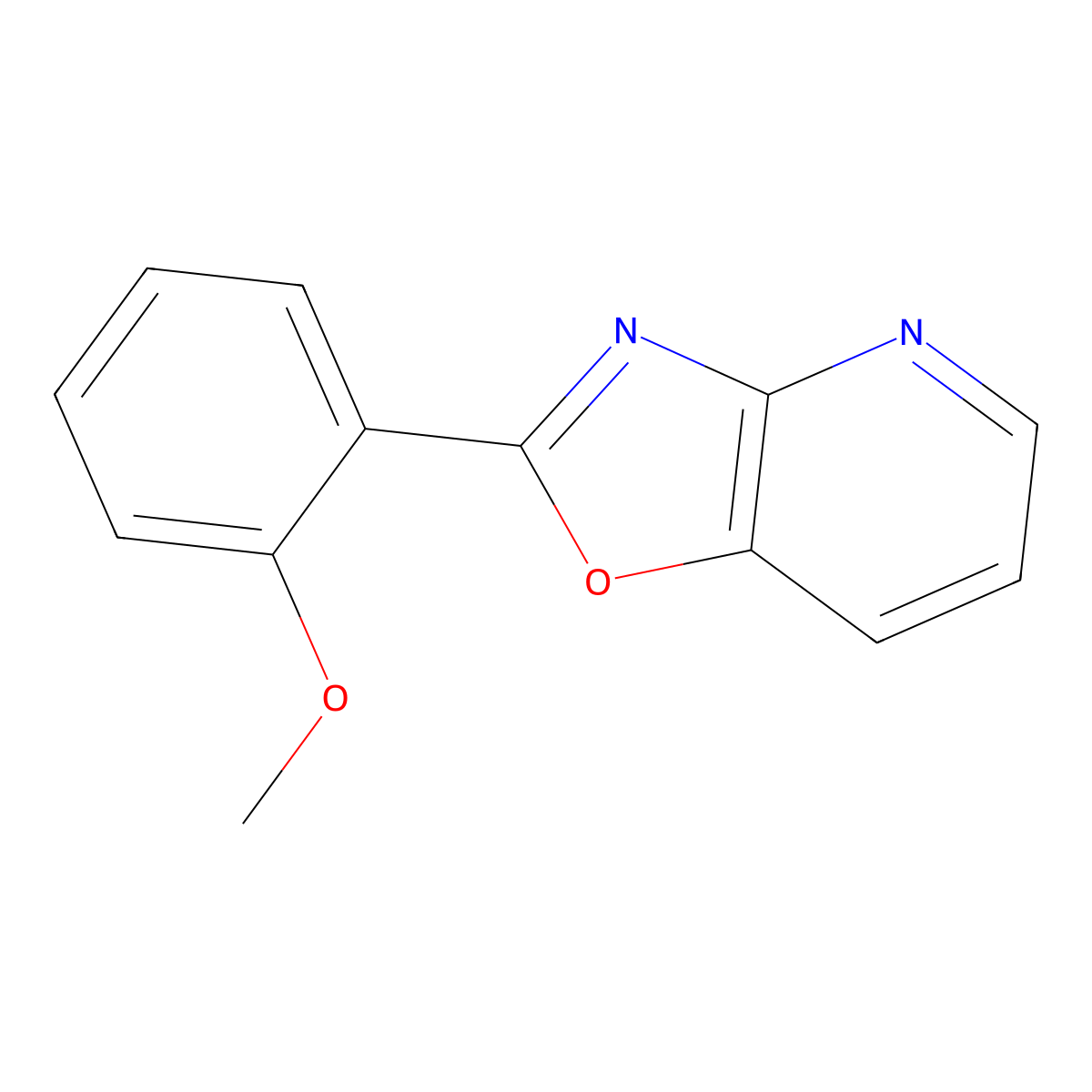 2-(2-Methoxyphenyl)oxazolo[4,5-b]pyridine molecular structure, CAS 52333-62-7