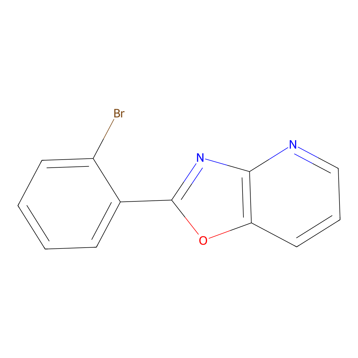2-(2-Bromophenyl)oxazolo[4,5-b]pyridine molecular structure, CAS 52333-69-4