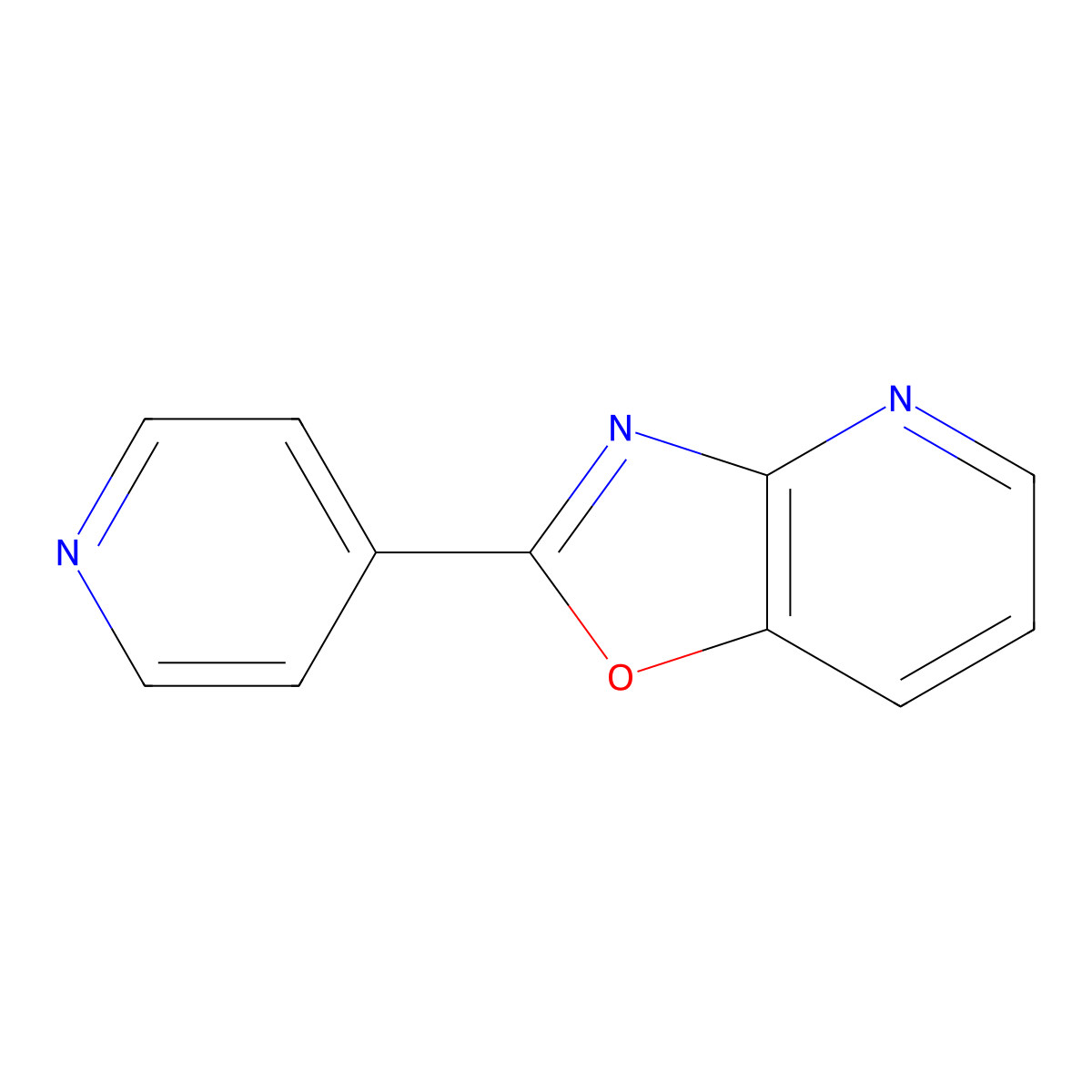 2-(4-Pyridinyl)oxazolo[4,5-b]pyridine molecular structure, CAS 52333-72-9
