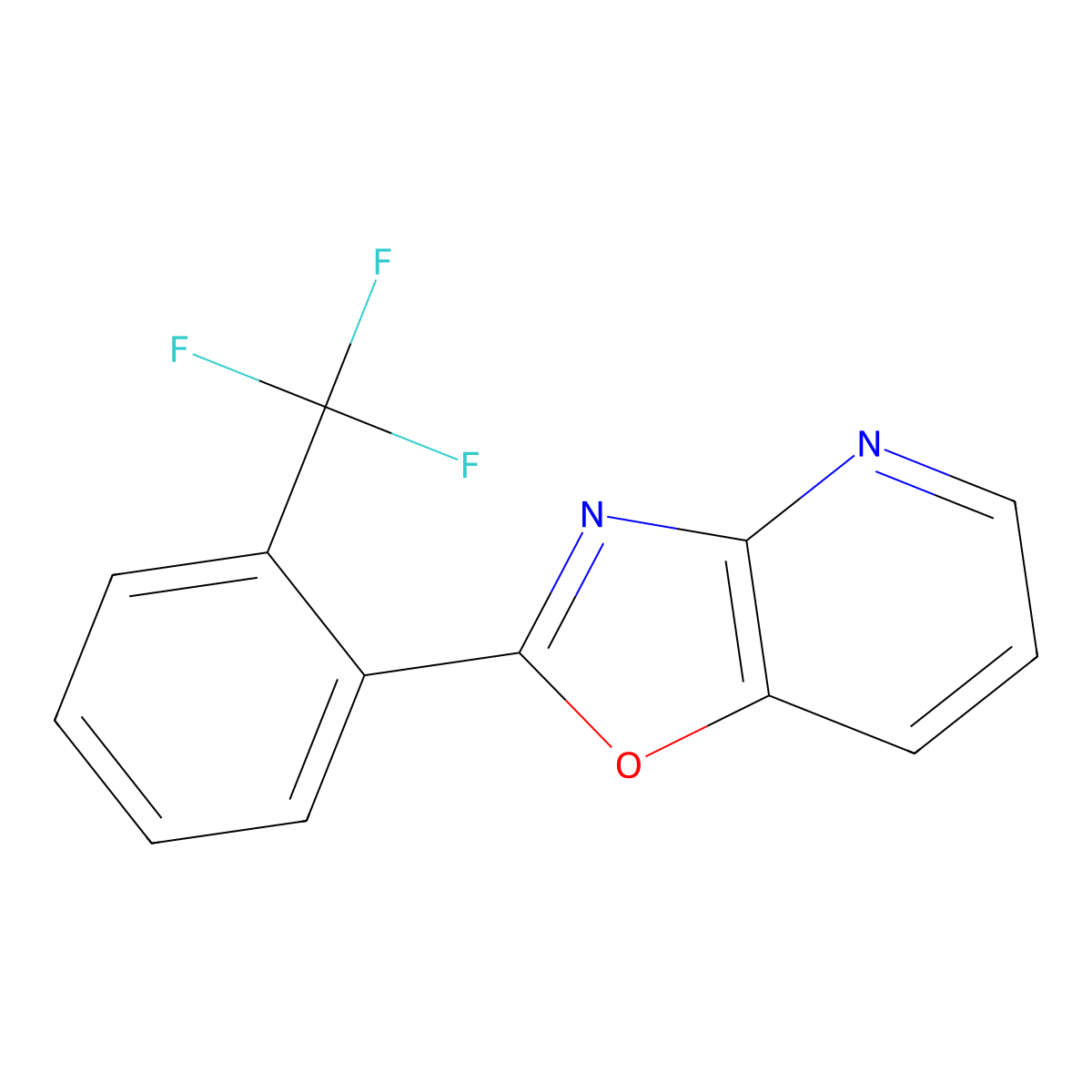 2-(2-(Trifluoromethyl)phenyl)oxazolo[4,5-b]pyridine molecular structure, CAS 52333-75-2