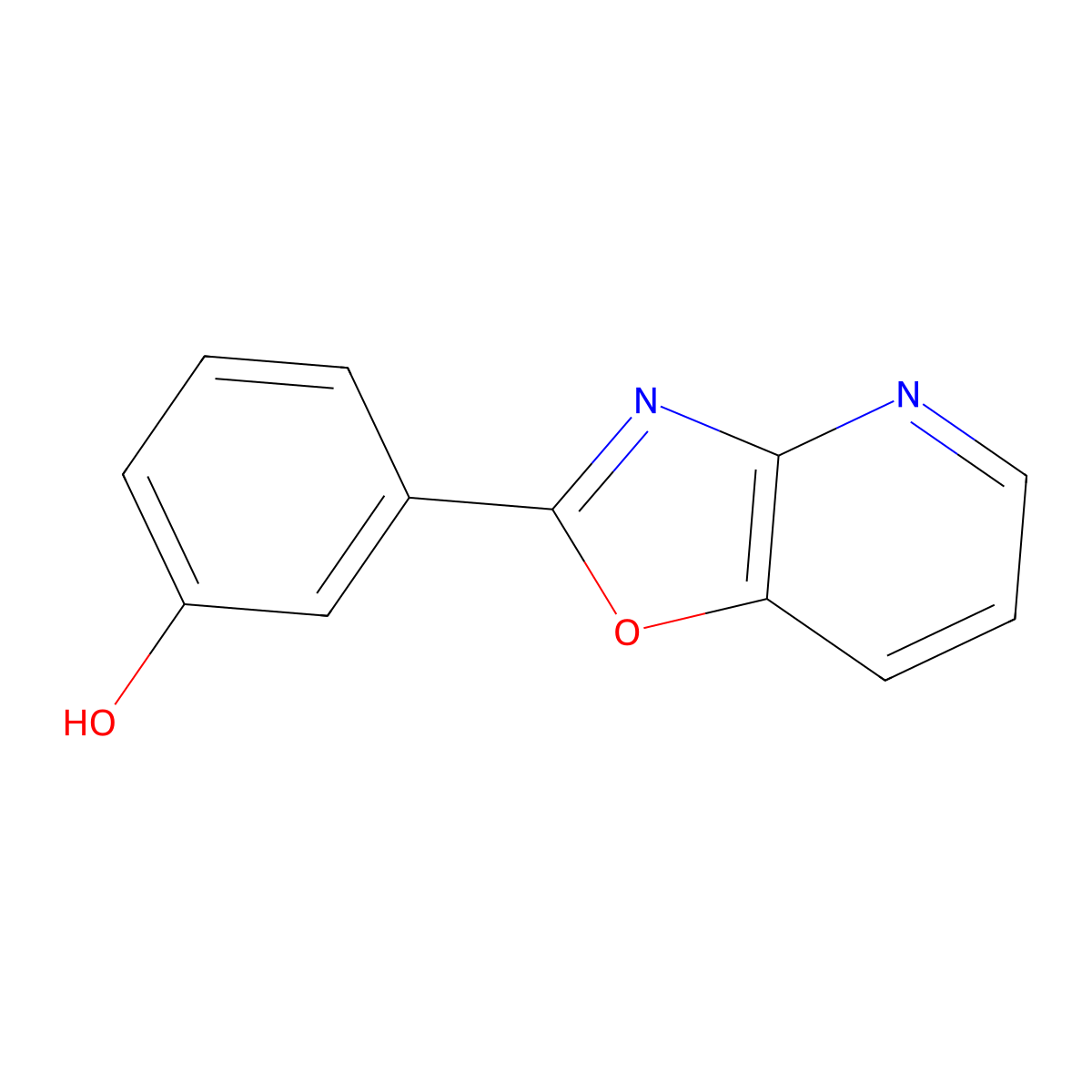 3-(Oxazolo[4,5-b]pyridin-2-yl)phenol molecular structure, CAS 52333-78-5