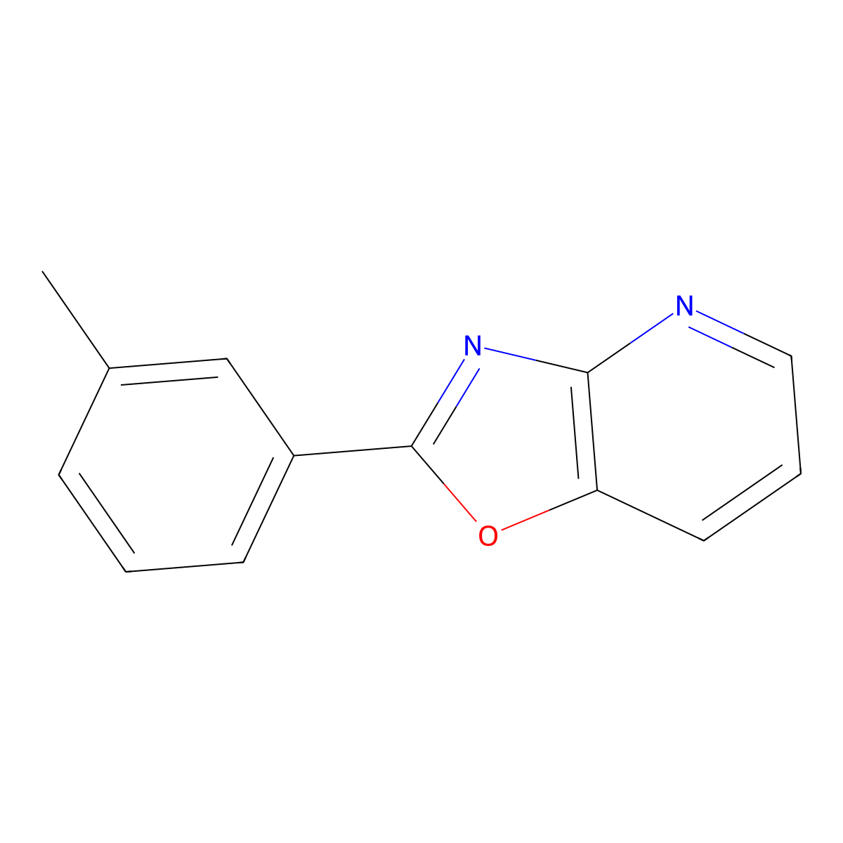 2-(3-Methylphenyl)oxazolo[4,5-b]pyridine molecular structure, CAS 52333-81-0