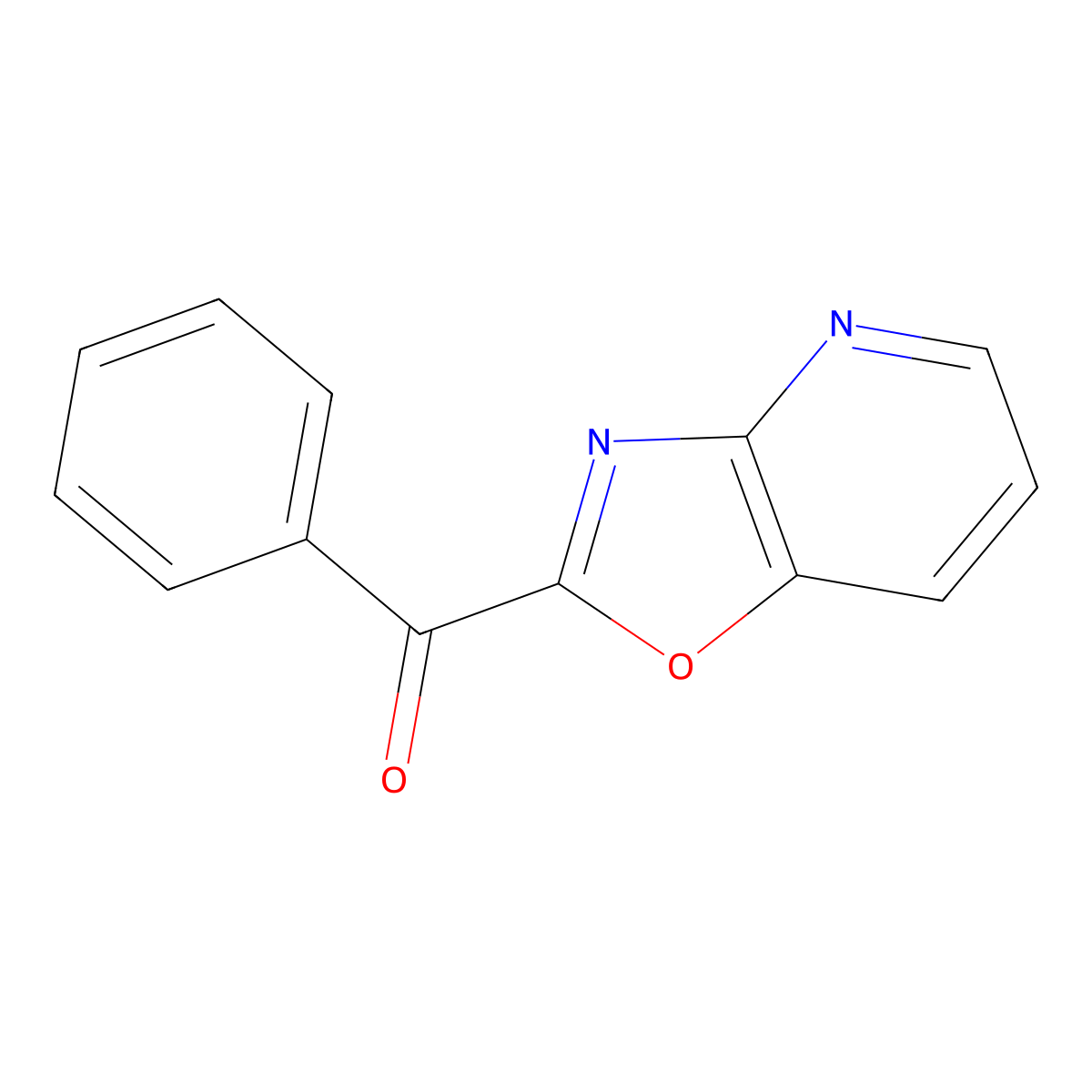Oxazolo[4,5-b]pyridin-2-yl(phenyl)methanone molecular structure, CAS 52333-91-2