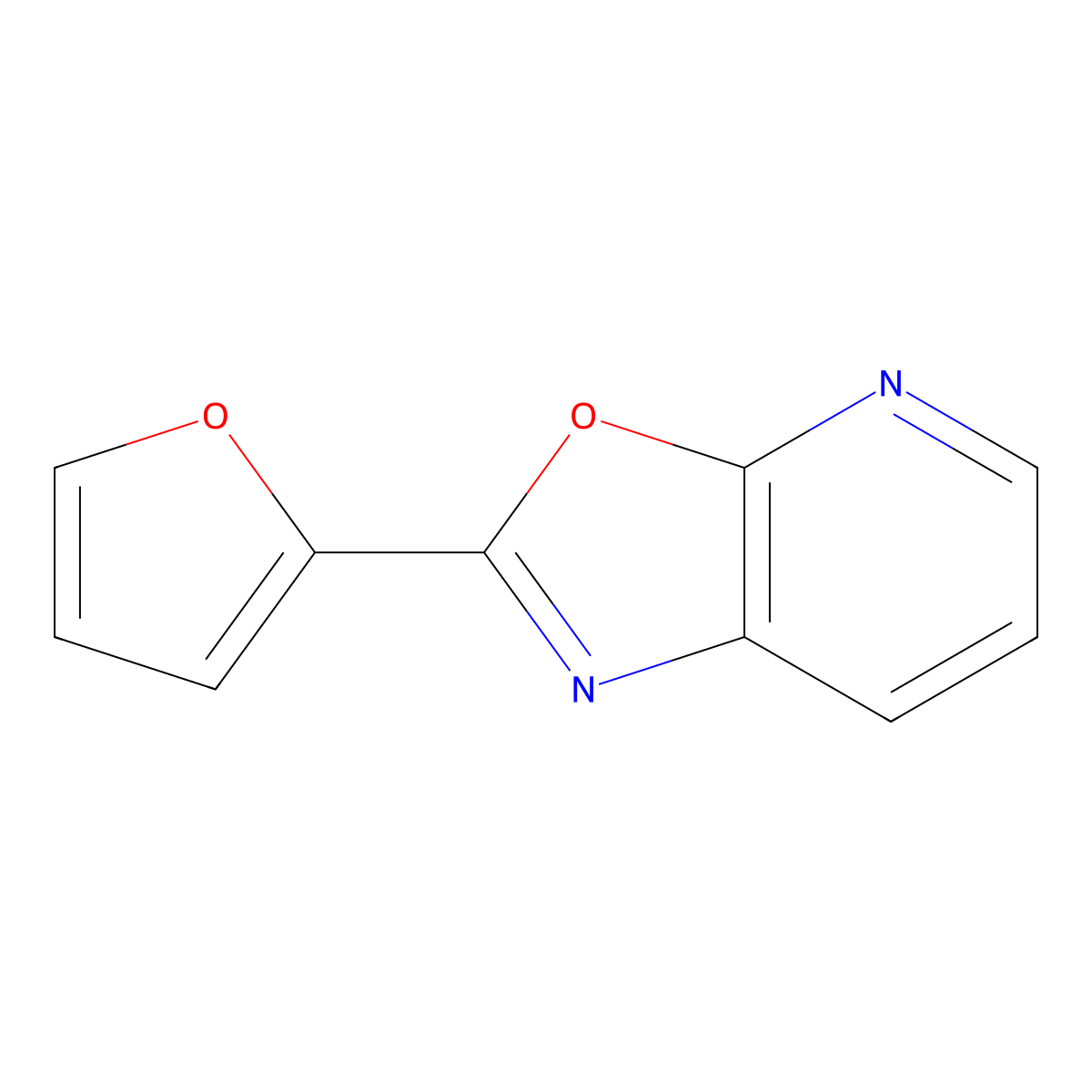 2-(Furan-2-yl)[1,3]oxazolo[5,4-b]pyridine molecular structure, CAS 52333-95-6