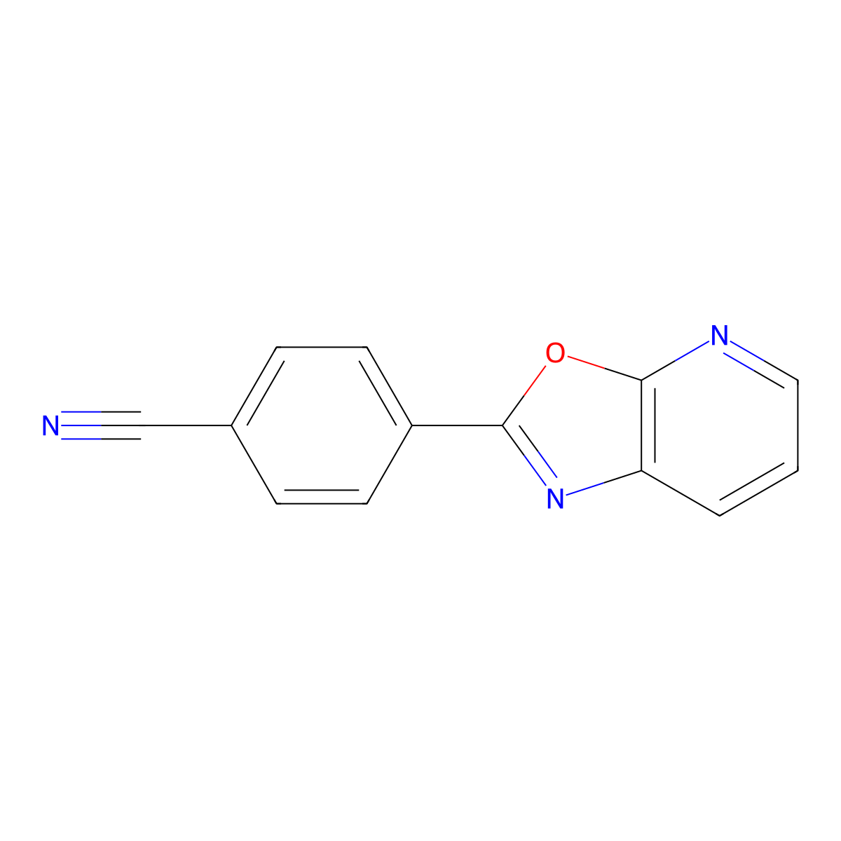 2-(4-Cyanophenyl)oxazolo[5,4-b]pyridine molecular structure, CAS 52334-01-7