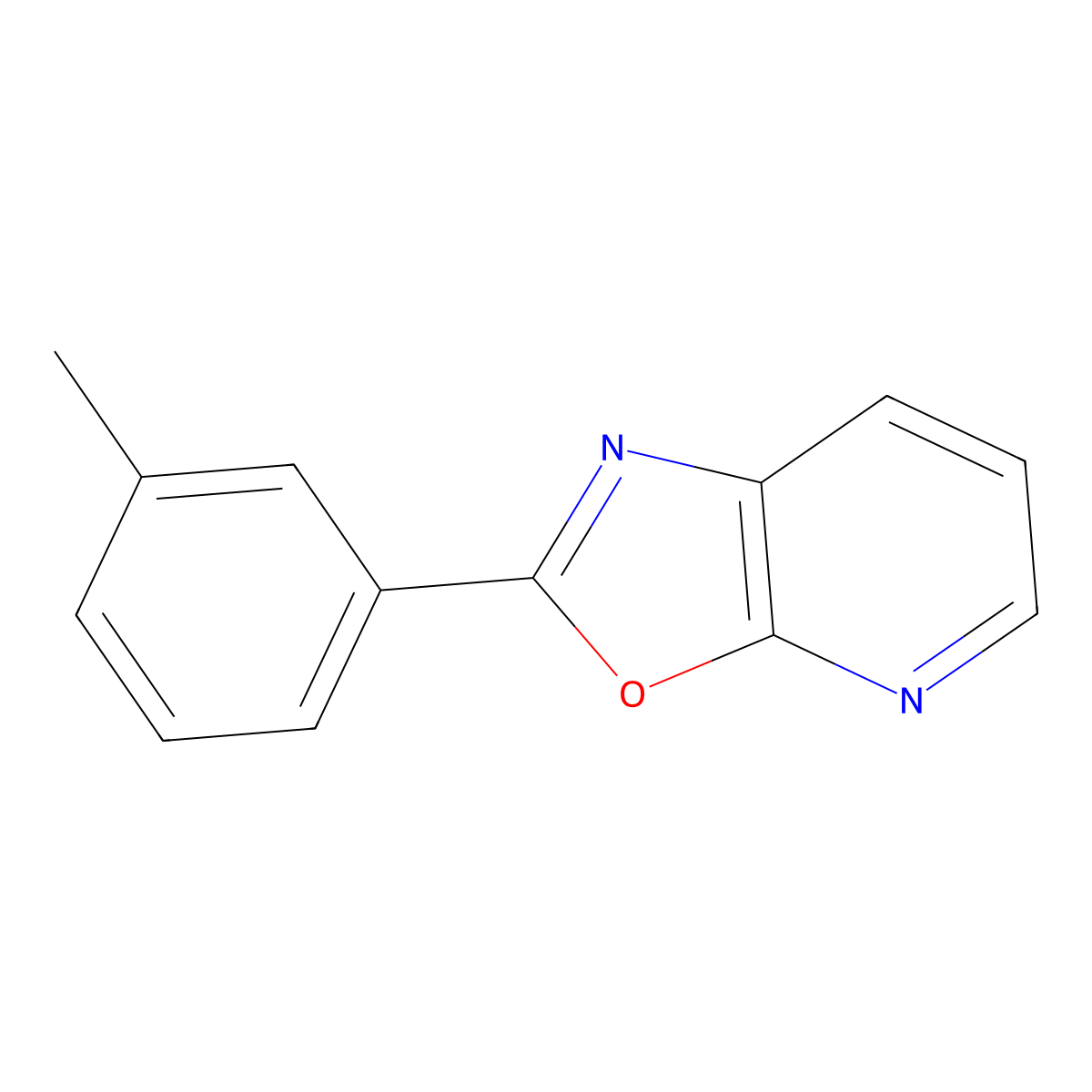 2-(3-Methylphenyl)-[1,3]oxazolo[5,4-b]pyridine molecular structure, CAS 52334-03-9