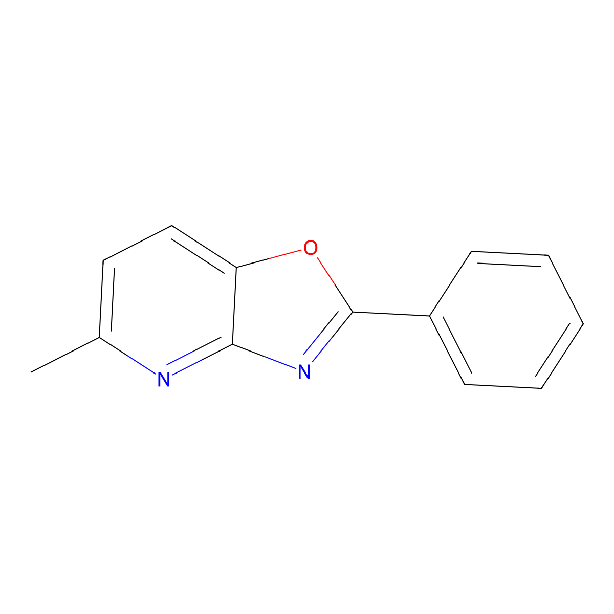 5-Methyl-2-phenyloxazolo[4,5-b]pyridine molecular structure, CAS 52334-15-3