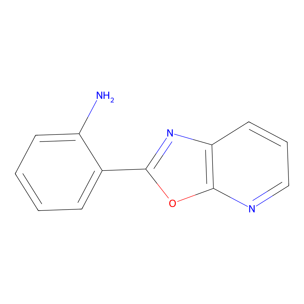 2-(2-Aminophenyl)oxazolo[5,4-b]pyridine molecular structure, CAS 52334-22-2