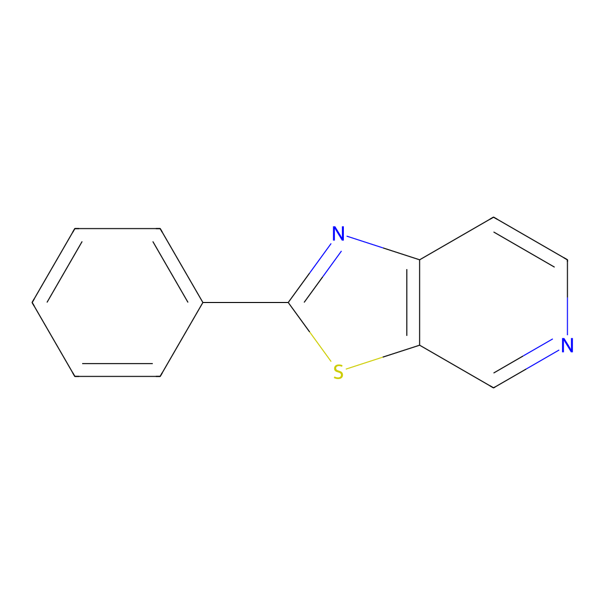 2-Phenylthiazolo[5,4-c]pyridine molecular structure, CAS 52334-38-0