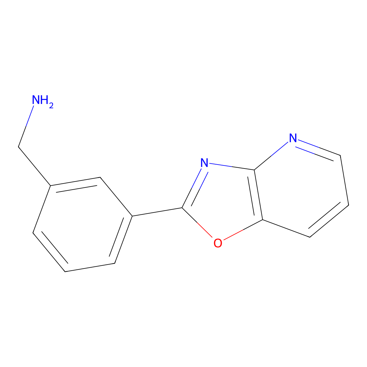 2-[3-(Aminomethyl)phenyl]oxazolo[4,5-b]pyridine molecular structure, CAS 52334-45-9