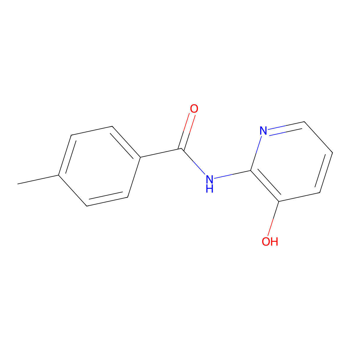 N-(3-hydroxy(2-pyridyl))(4-methylphenyl)carboxamide molecular structure, CAS 52334-57-3