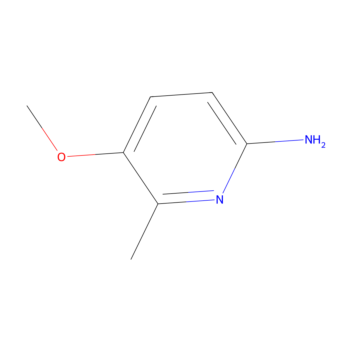 5-Methoxy-6-methylpyridin-2-amine molecular structure, CAS 52334-83-5