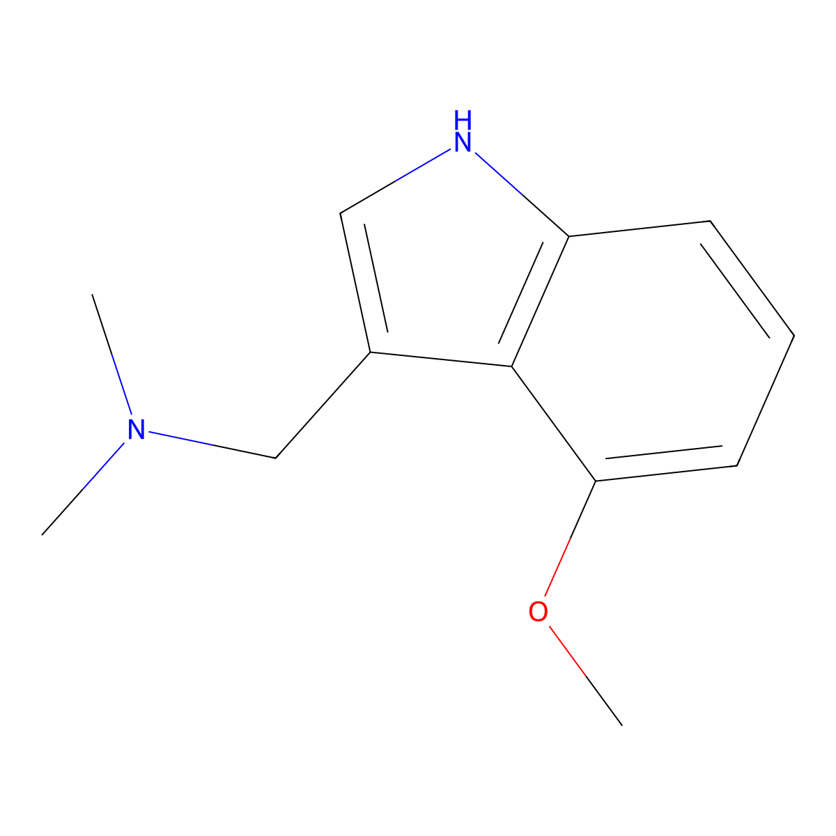 [(4-methoxy-1H-indol-3-yl)methyl]dimethylamine molecular structure, CAS 52335-75-8