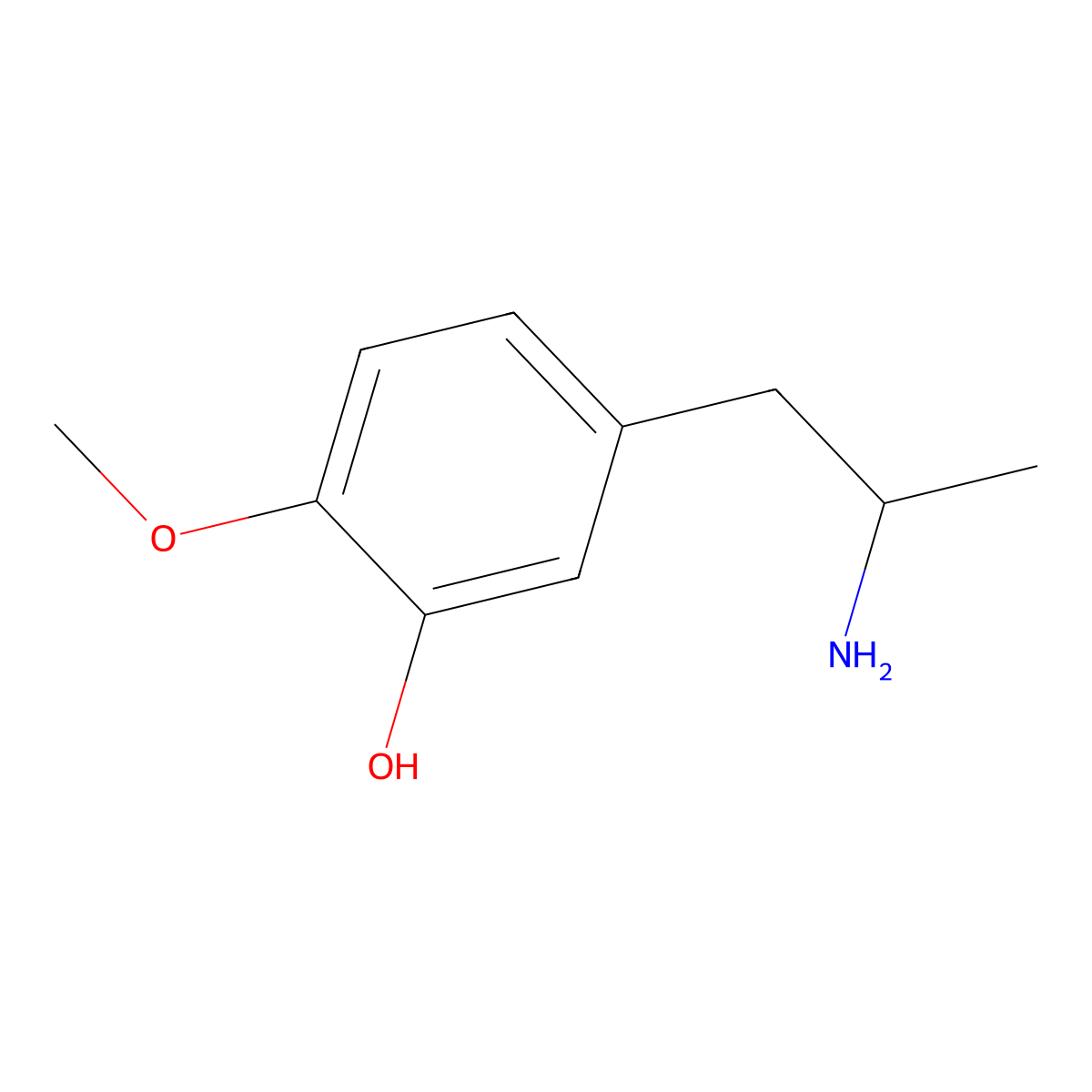 5-(2-Aminopropyl)-2-methoxyphenol molecular structure, CAS 52336-47-7