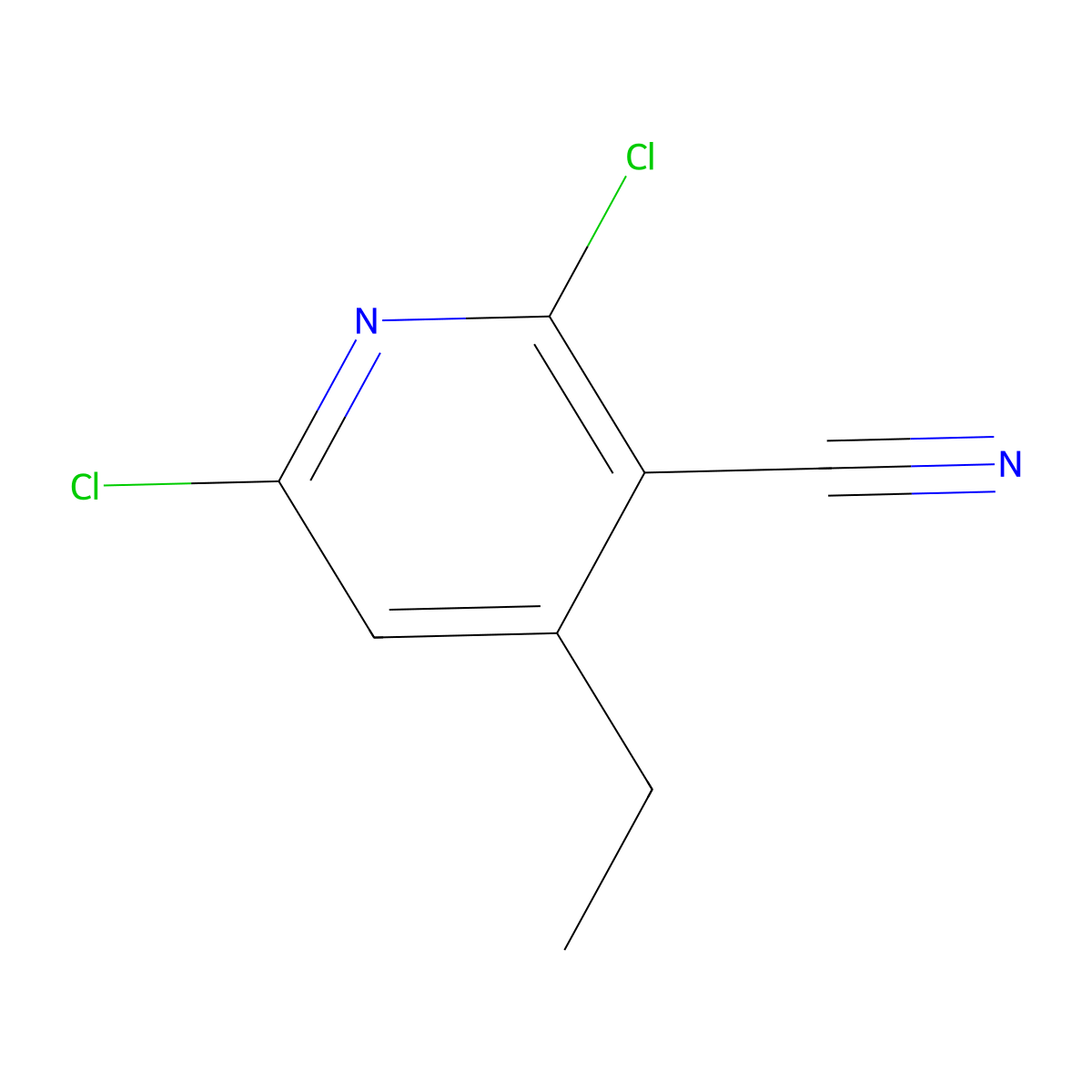 2,6-Dichloro-4-ethylnicotinonitrile molecular structure, CAS 52338-11-1