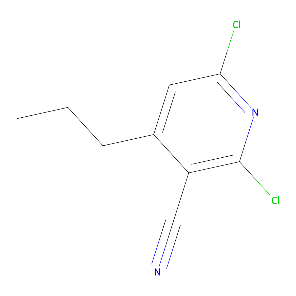 2,6-Dichloro-4-propylnicotinonitrile molecular structure, CAS 52338-17-7