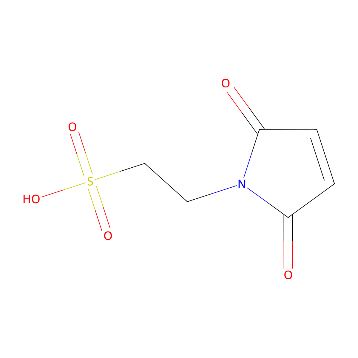 2-(2,5-Dioxo-2,5-dihydro-1H-pyrrol-1-yl)ethane-1-sulfonic acid molecular structure, CAS 52338-78-0