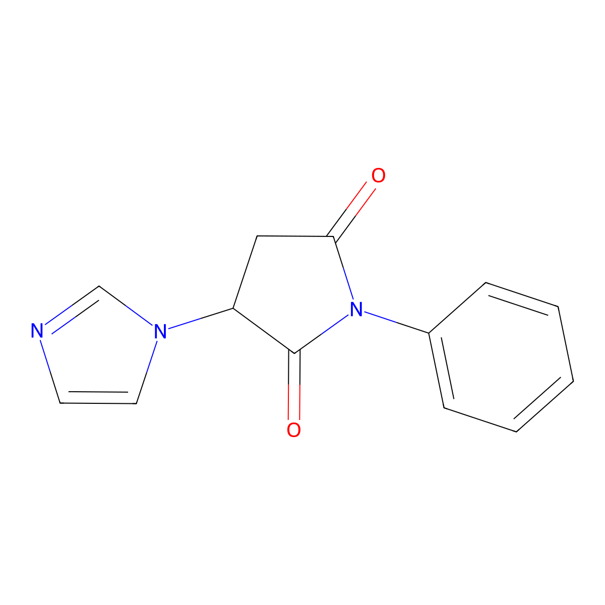 3-Imidazol-1-yl-1-phenyl-pyrrolidine-2,5-dione molecular structure, CAS 5234-51-5