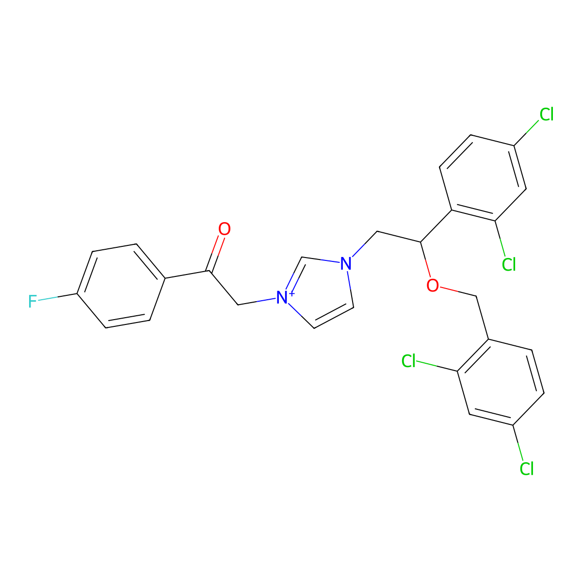 Fludazonium molecular structure, CAS 52341-69-2