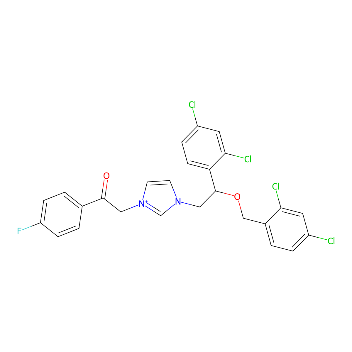 Fludazonium molecular structure, CAS 52341-69-2