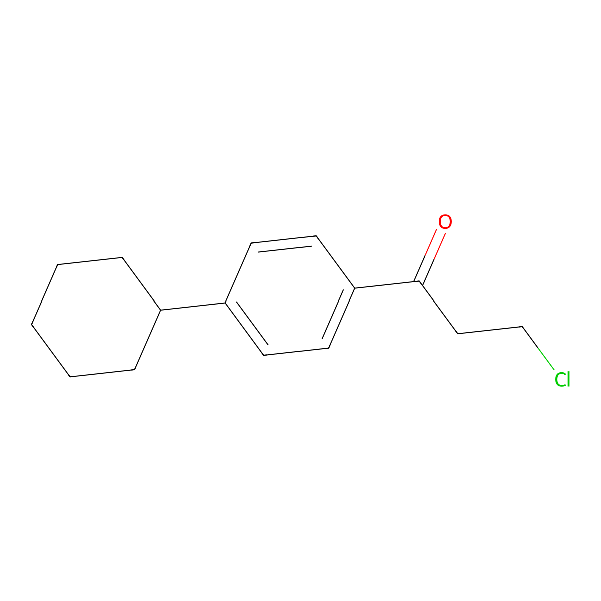 3-Chloro-1-(4-cyclohexylphenyl)propan-1-one molecular structure, CAS 52344-63-5