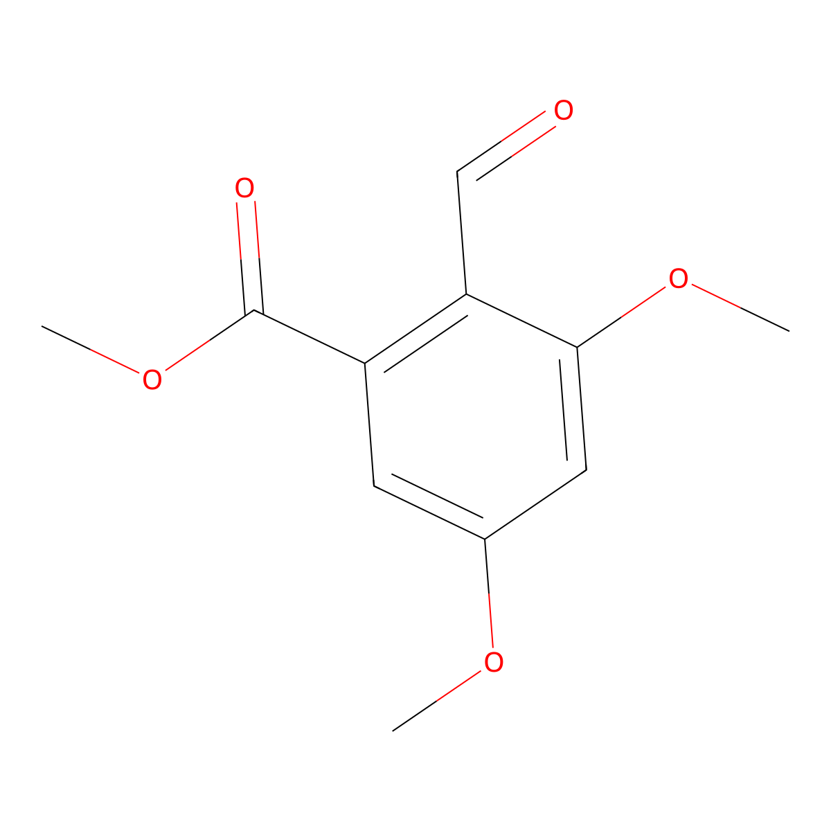 Methyl 2-formyl-3,5-dimethoxybenzoate molecular structure, CAS 52344-93-1