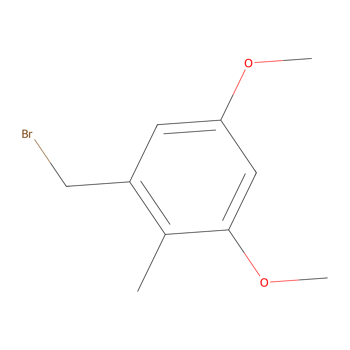 1-(Bromomethyl)-3,5-dimethoxy-2-methylbenzene molecular structure, CAS 52344-96-4