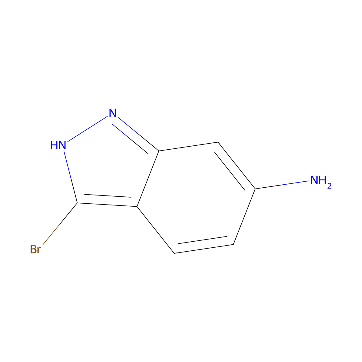 3-bromo-1H-indazol-6-amine molecular structure, CAS 52347-72-5