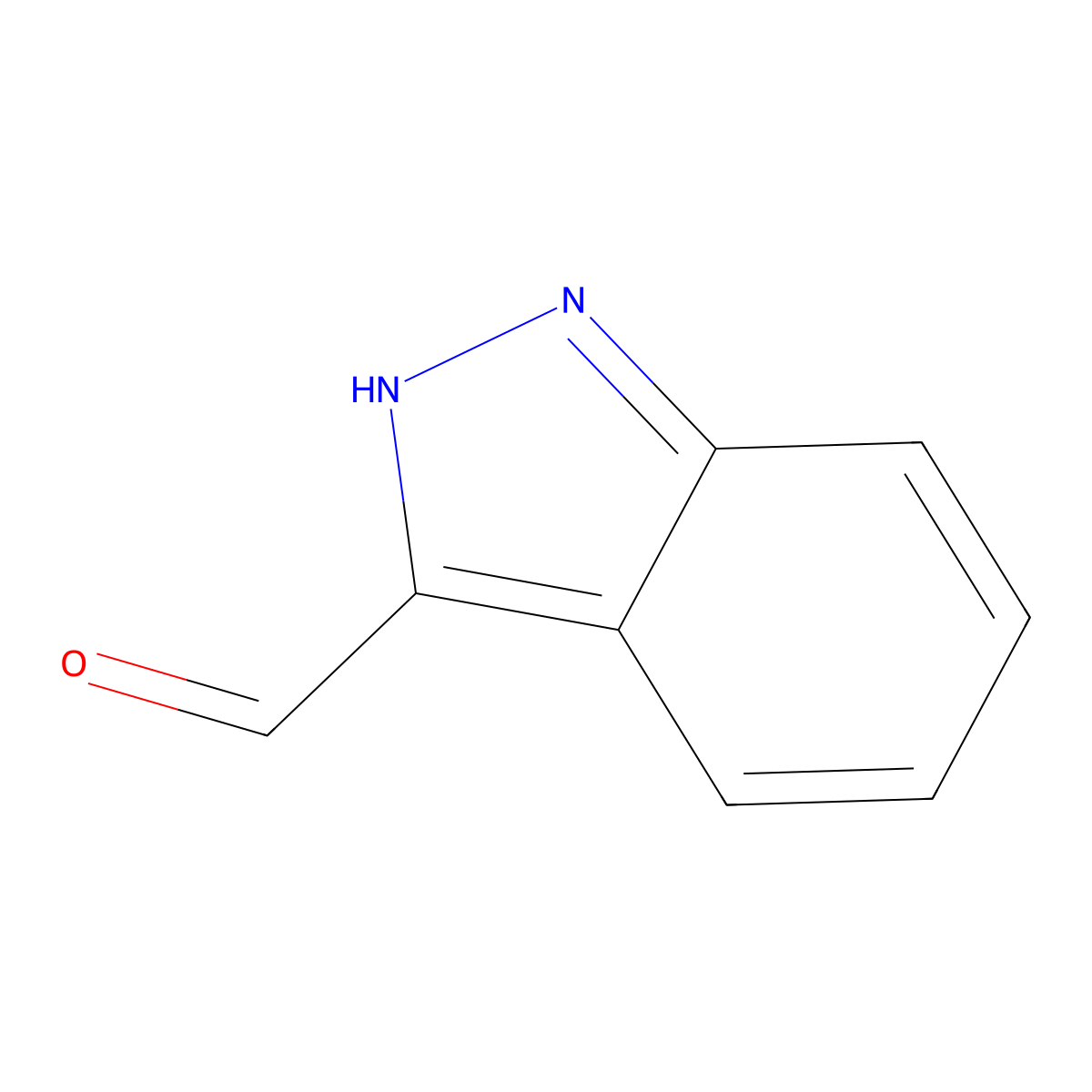 Indazole-3-carbaldehyde molecular structure, CAS 5235-10-9