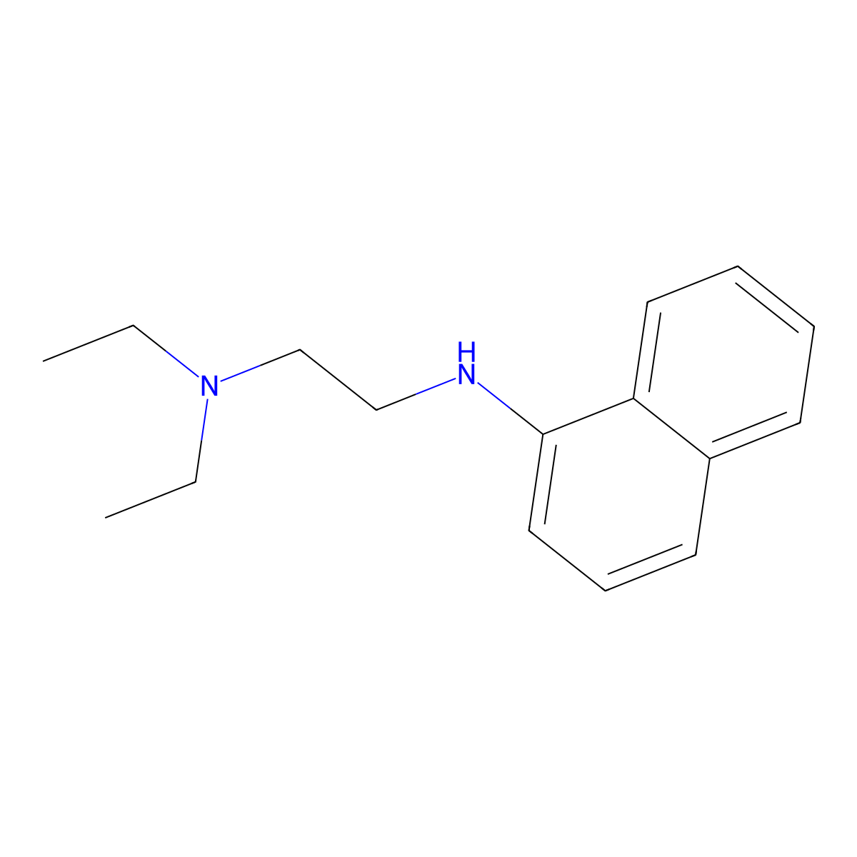 N-(1-Naphthyl)-N',N'-diethylethylenediamine molecular structure, CAS 5235-86-9