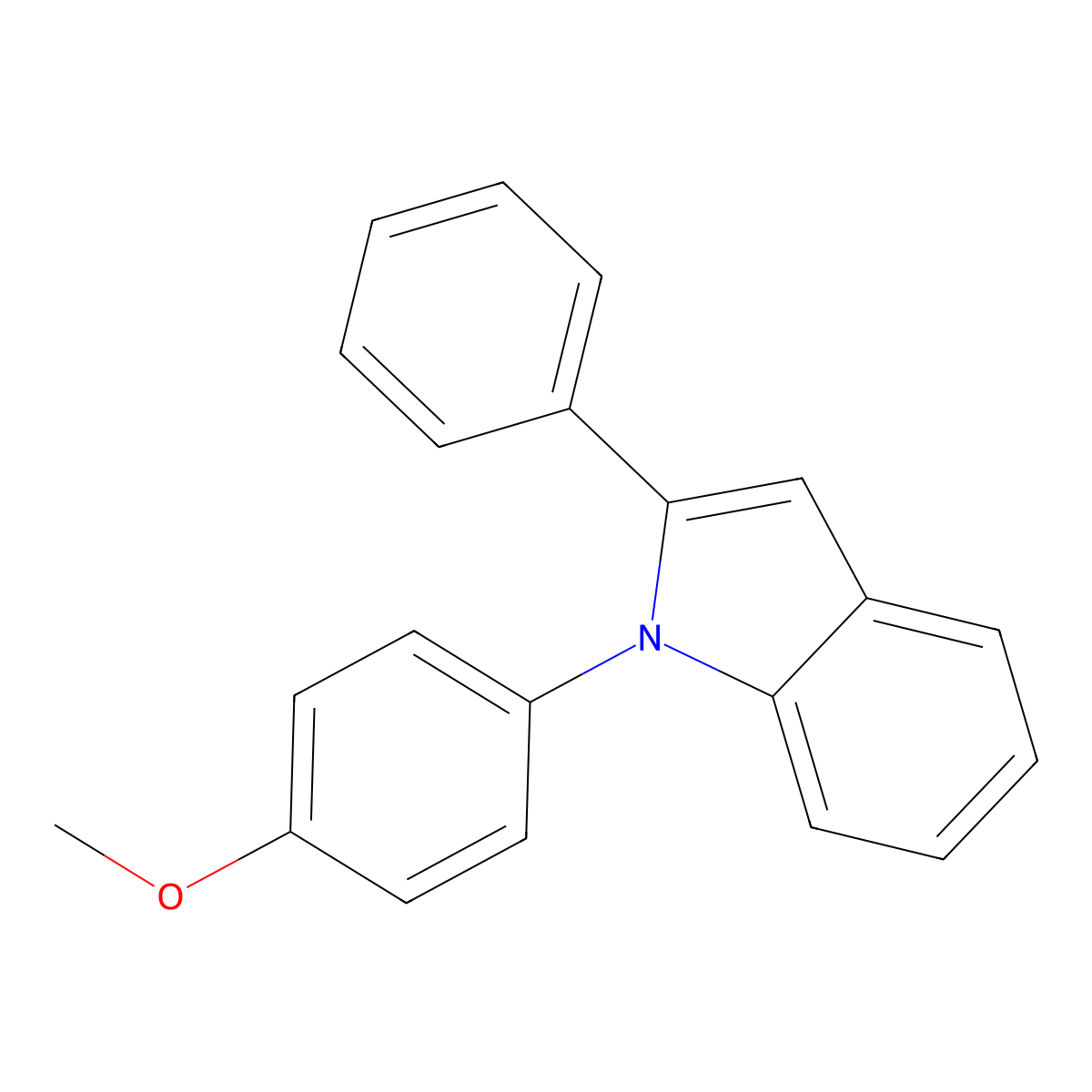 1-(4-Methoxyphenyl)-2-phenyl-1H-indole molecular structure, CAS 52351-44-7