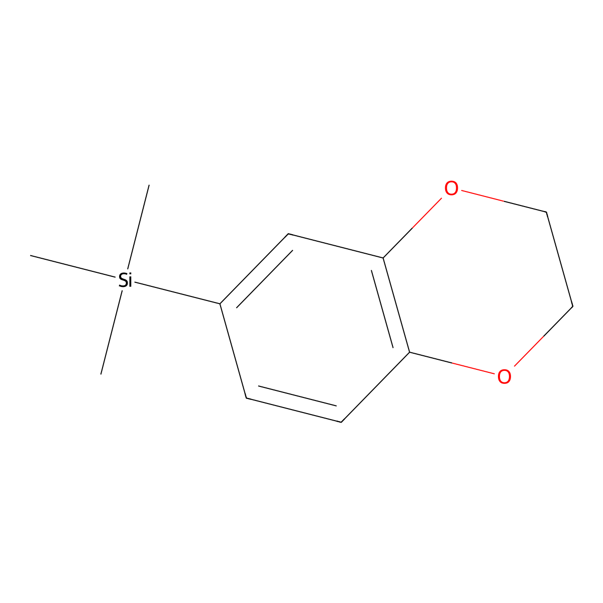 (2,3-Dihydrobenzo[b][1,4]dioxin-6-yl)trimethylsilane molecular structure, CAS 52351-76-5