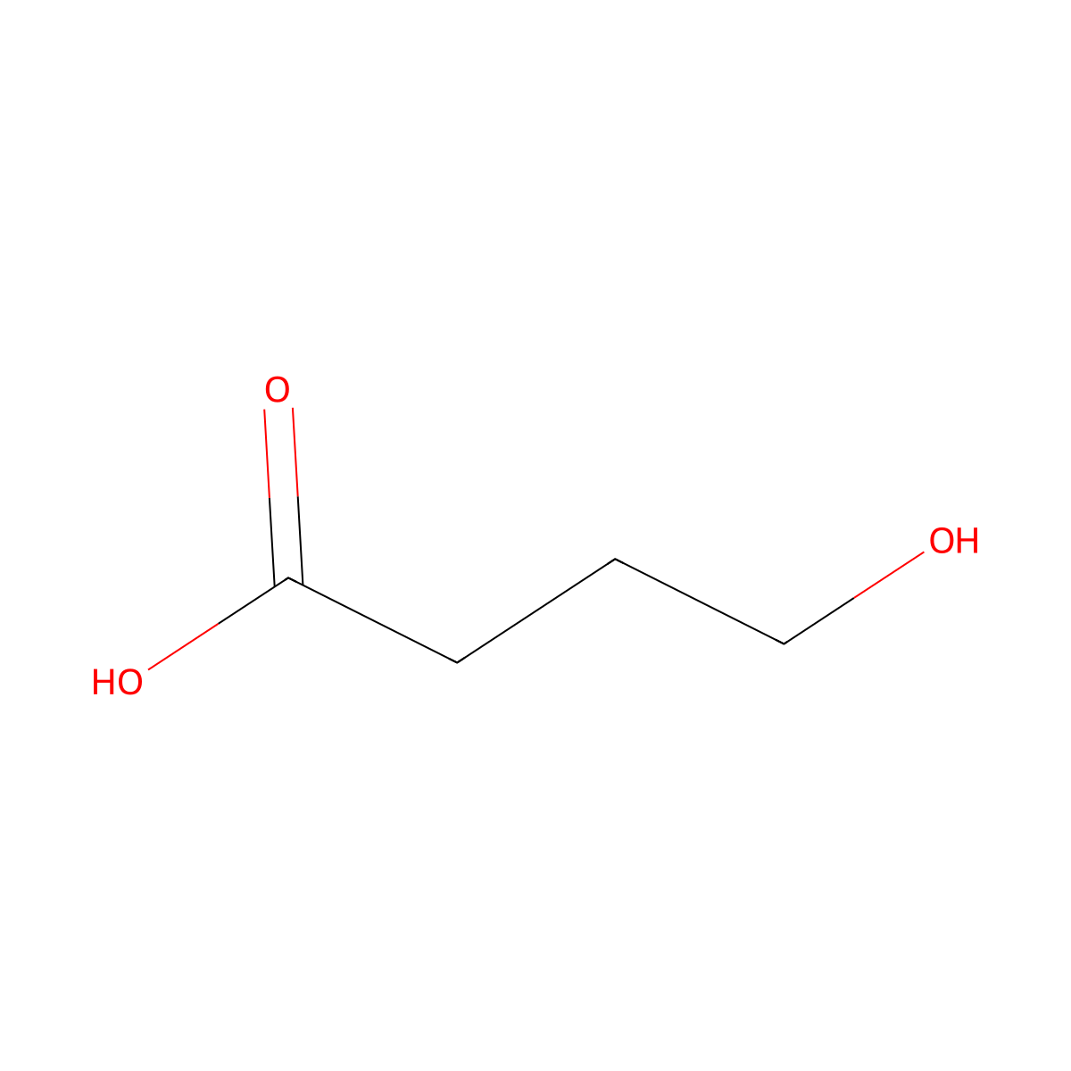 4-Hydroxybutyric Acid molecular structure, CAS 52352-27-9