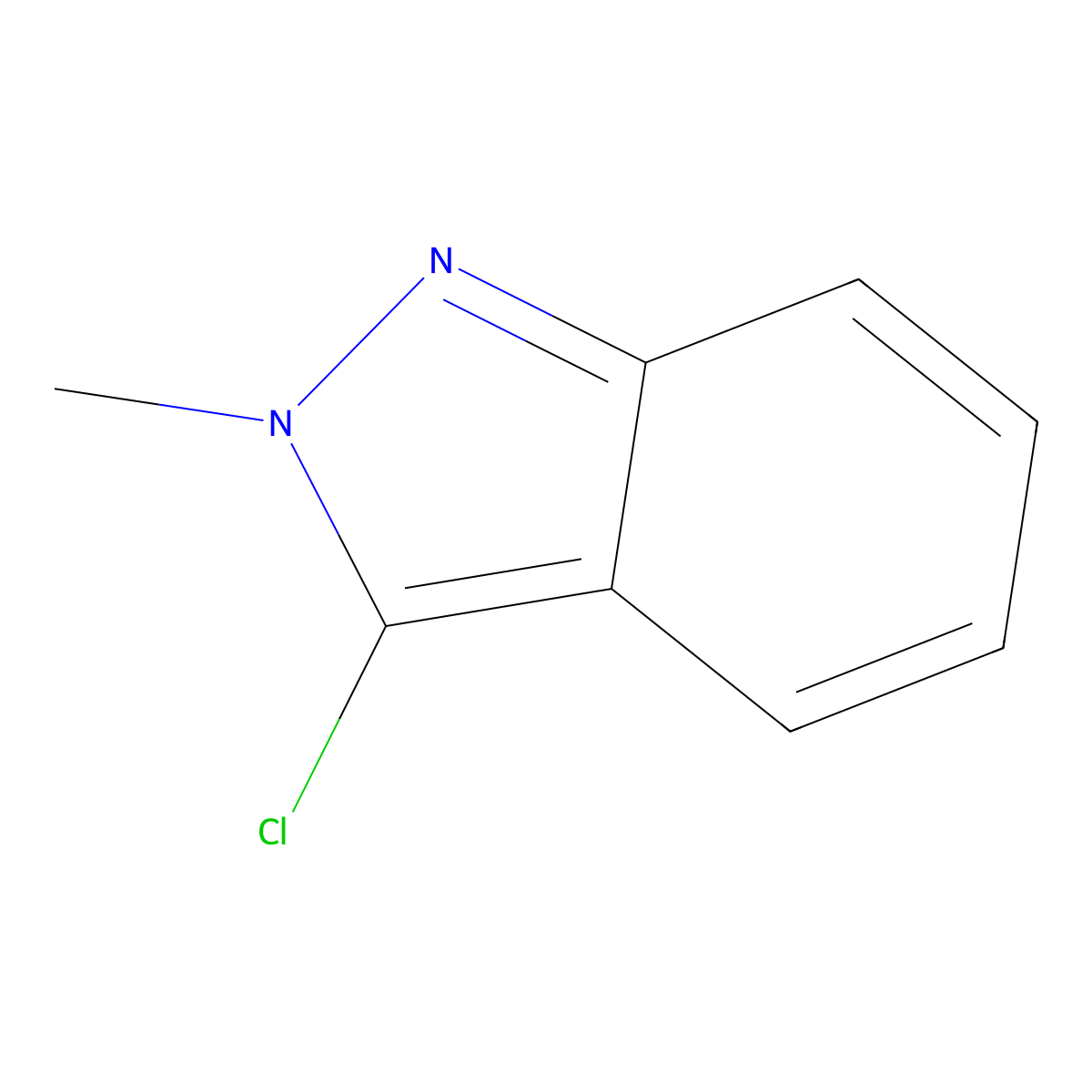 3-Chloro-2-methylindazole molecular structure, CAS 52354-76-4
