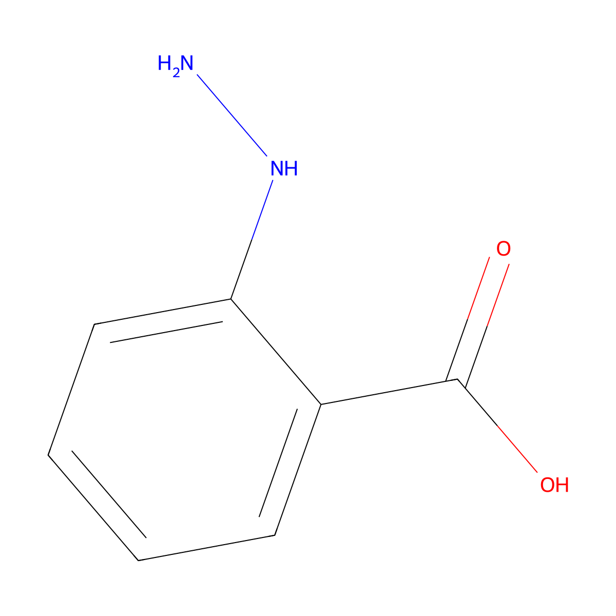 2-Hydrazinobenzoic acid molecular structure, CAS 52356-01-1