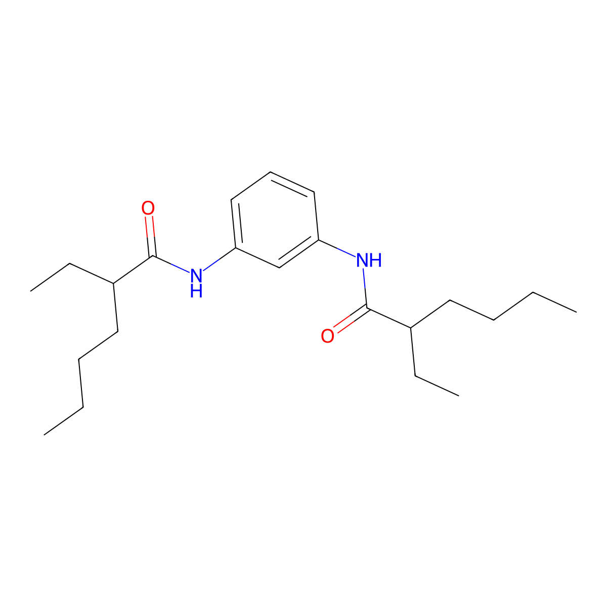 2-ethyl-N-[3-(2-ethylhexanoylamino)phenyl]hexanamide molecular structure, CAS 52357-16-1