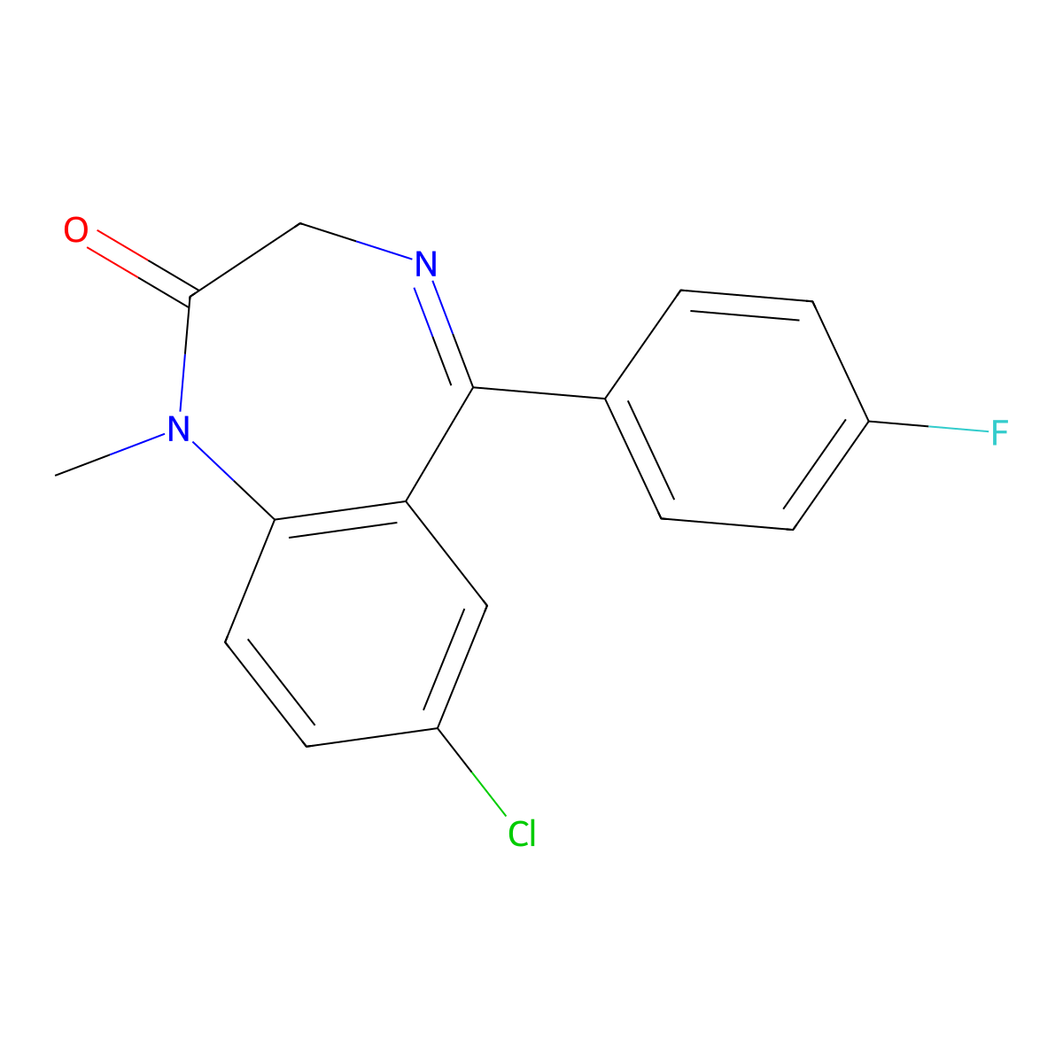 4'-fluoro Diazepam molecular structure, CAS 52357-79-6