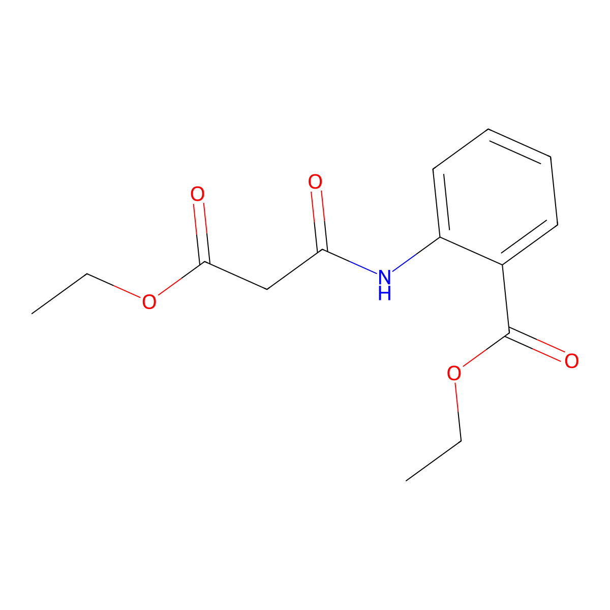 Ethyl 2-[(2-ethoxycarbonylacetyl)amino]benzoate molecular structure, CAS 5236-53-3