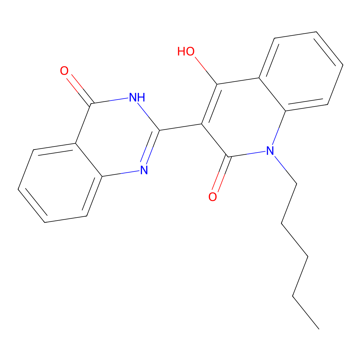 2-(4-hydroxy-2-oxo-1-pentyl-1,2-dihydro-3-quinolinyl)-4(3H)-quinazolinone molecular structure, CAS 5236-68-0