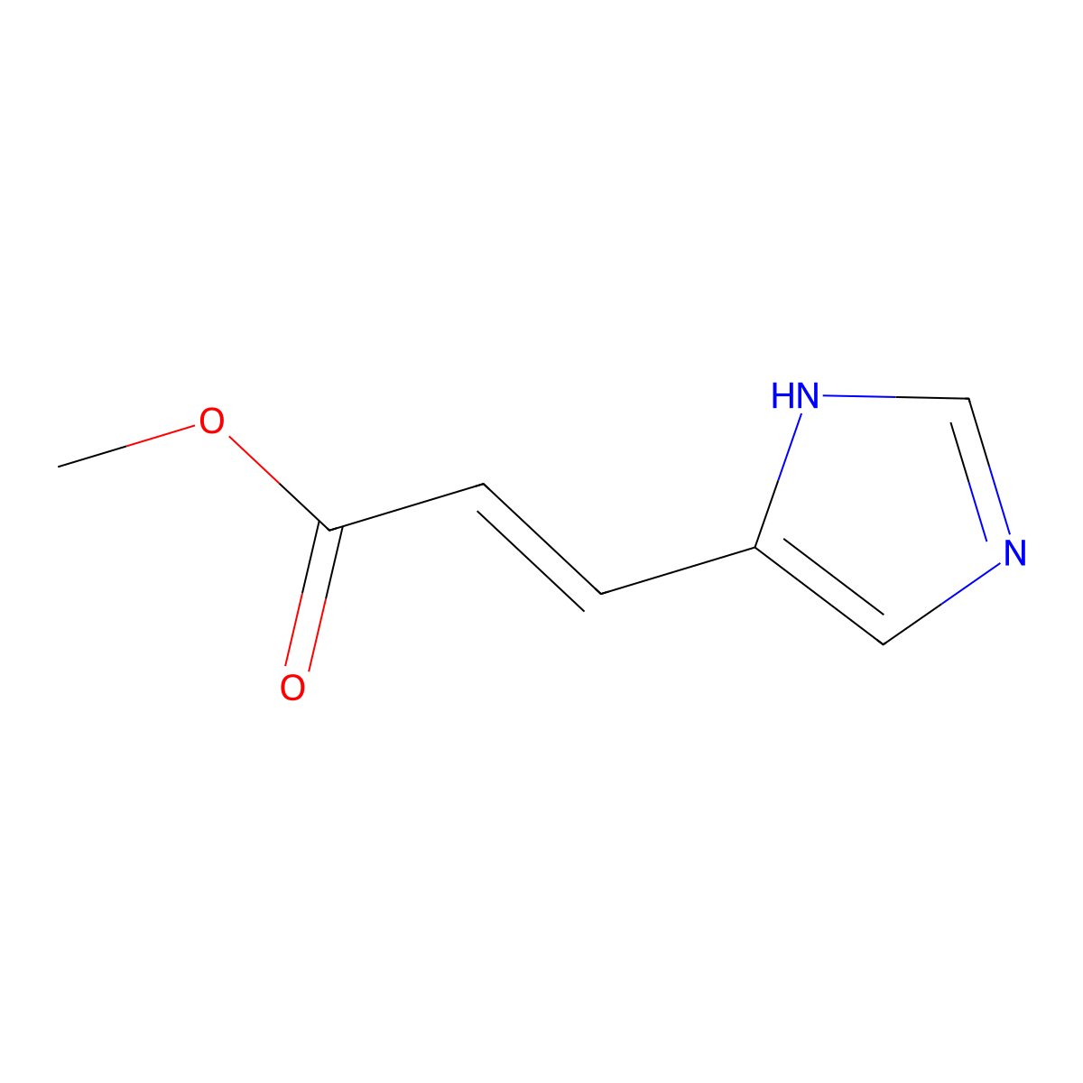 methyl 3-(1H-imidazol-4-yl)acrylate molecular structure, CAS 52363-40-3