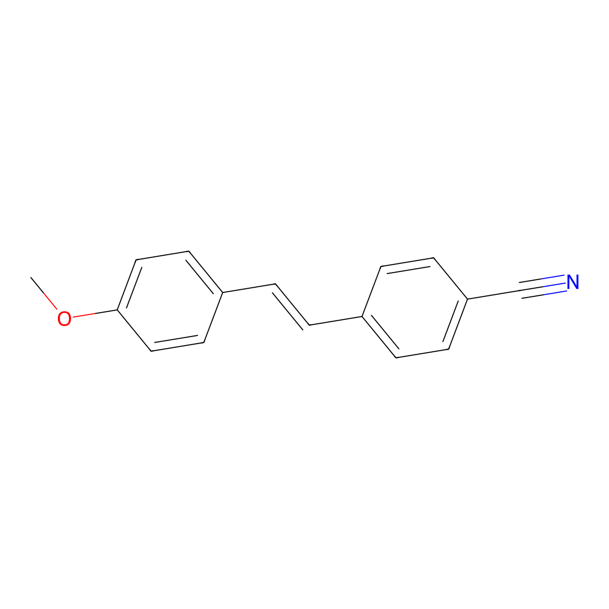4-[2-(4-Methoxyphenyl)ethenyl]benzonitrile molecular structure, CAS 52364-50-8