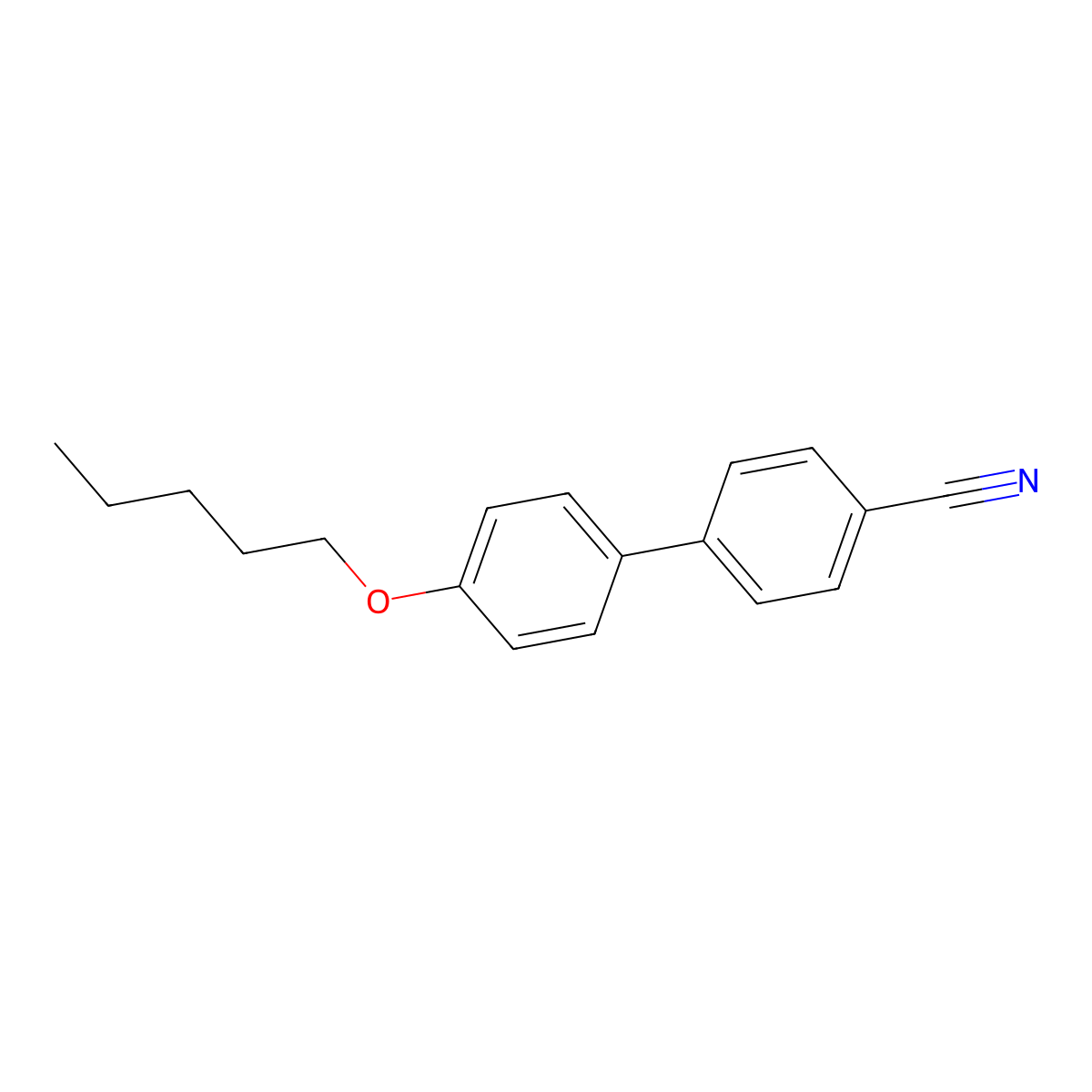 4'-(Pentyloxy)(1,1'-biphenyl)-4-carbonitrile molecular structure, CAS 52364-71-3