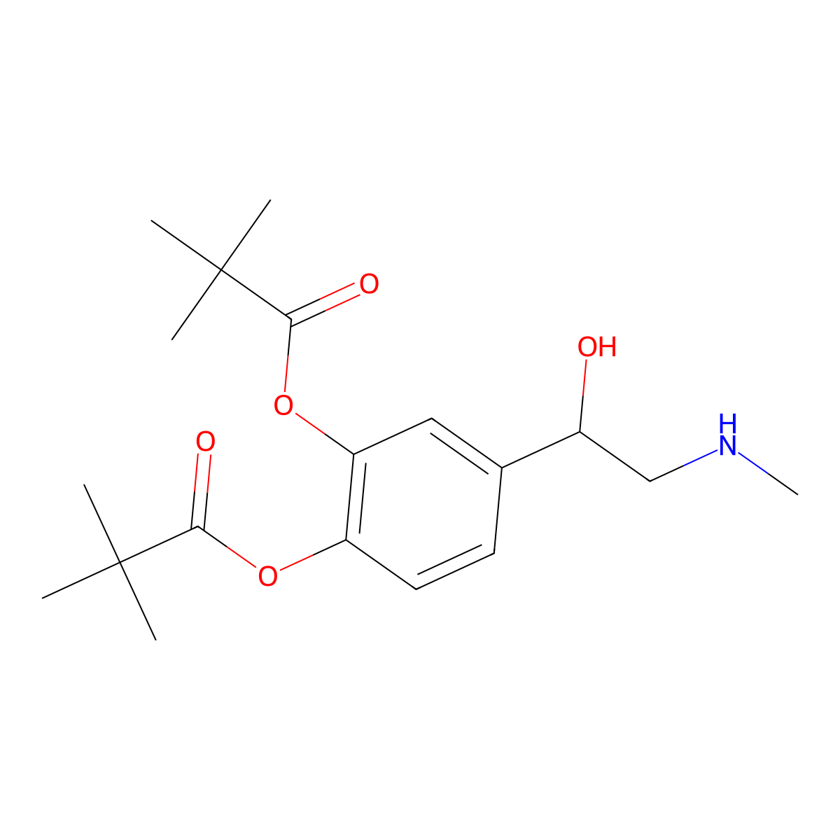 Dipivefrin molecular structure, CAS 52365-63-6